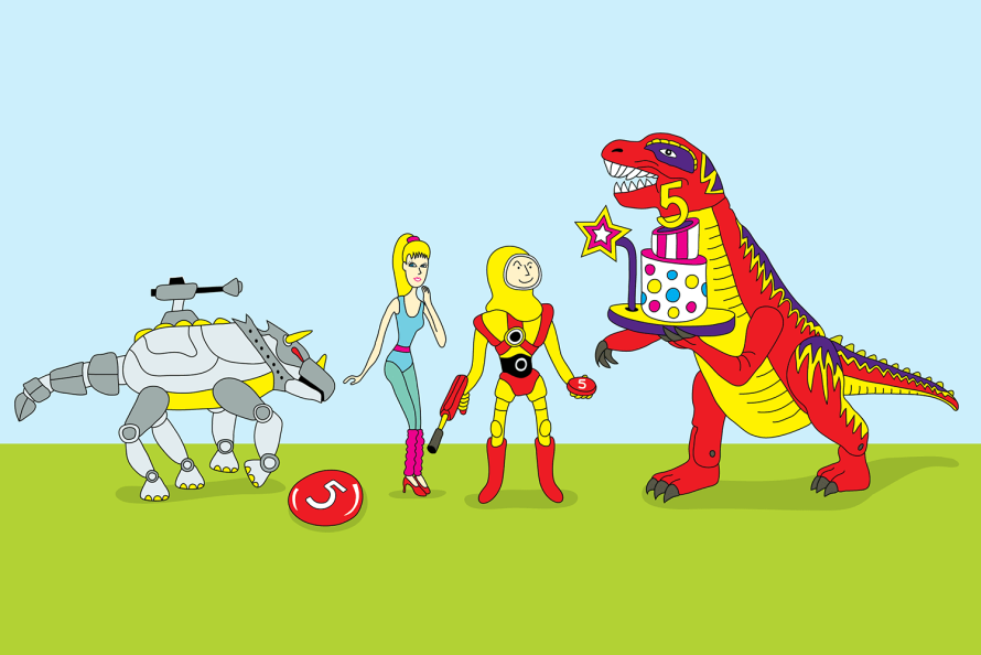 We are five illustration