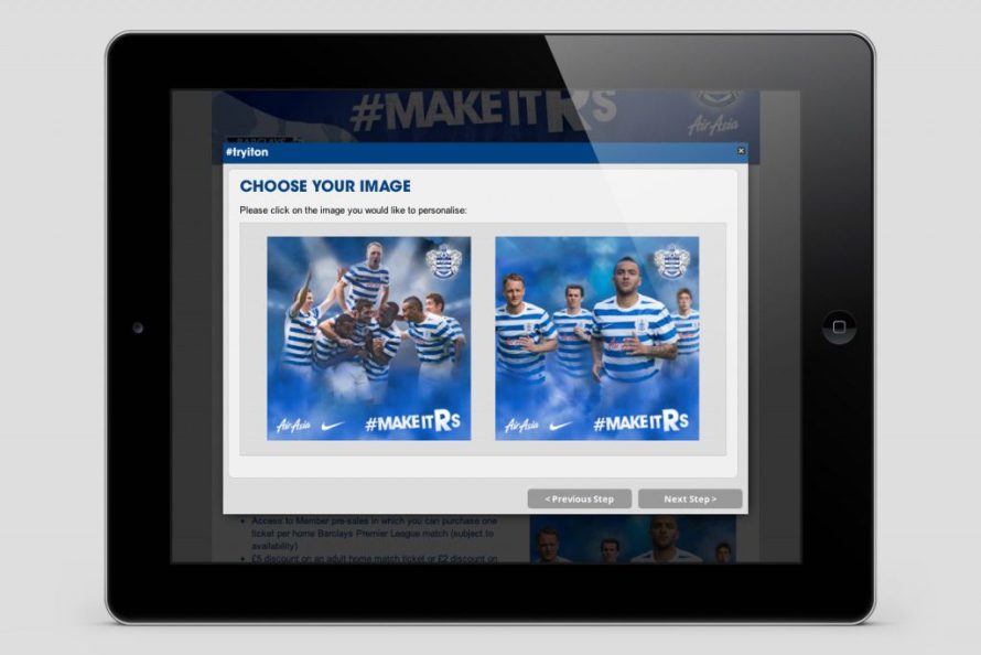 QPR #tryiton website