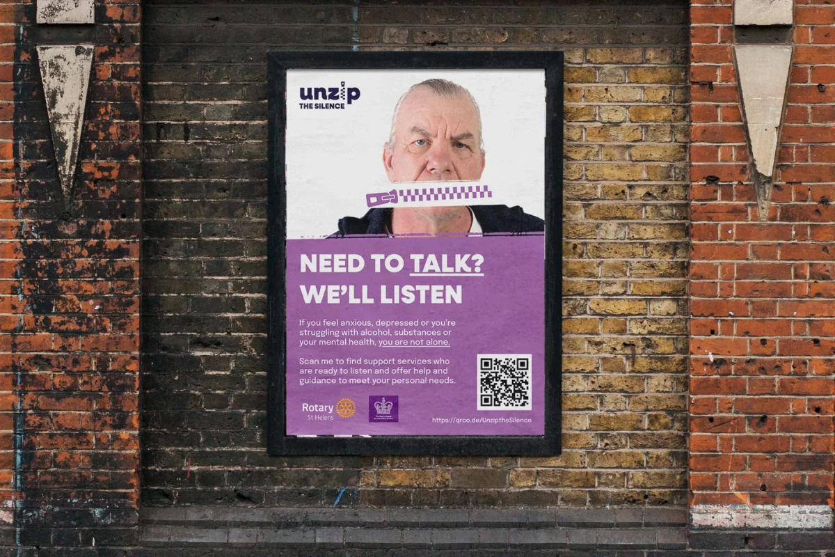 Rotary St Helens - Unzip campaign poster