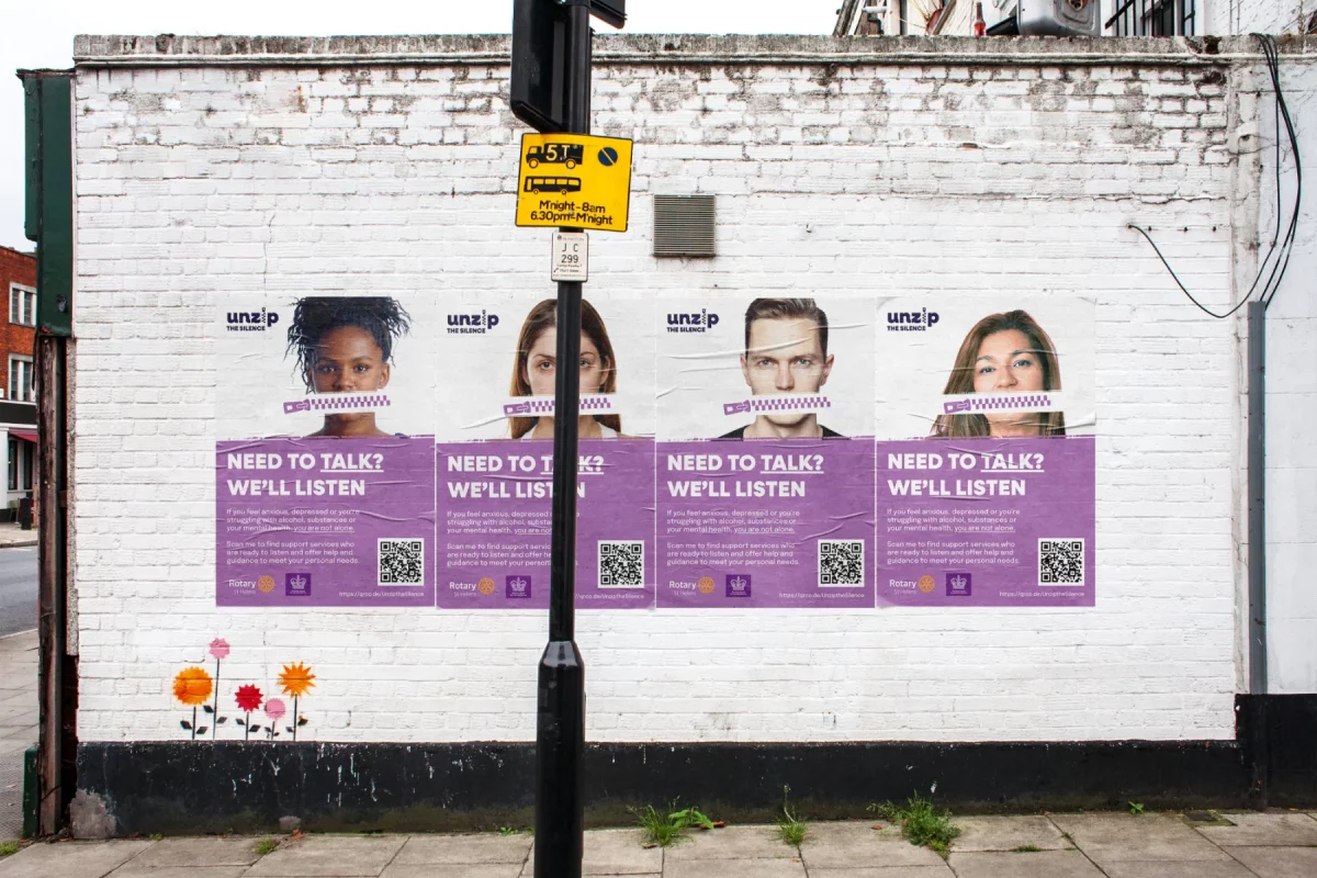 Rotary St Helens - Unzip campaign posters
