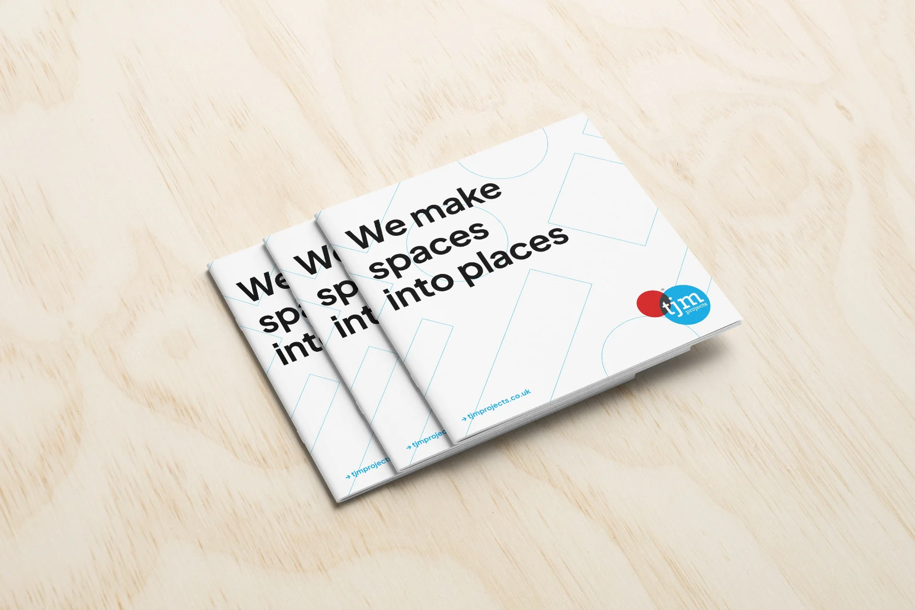 TJM Projects branding printed brochure design covers