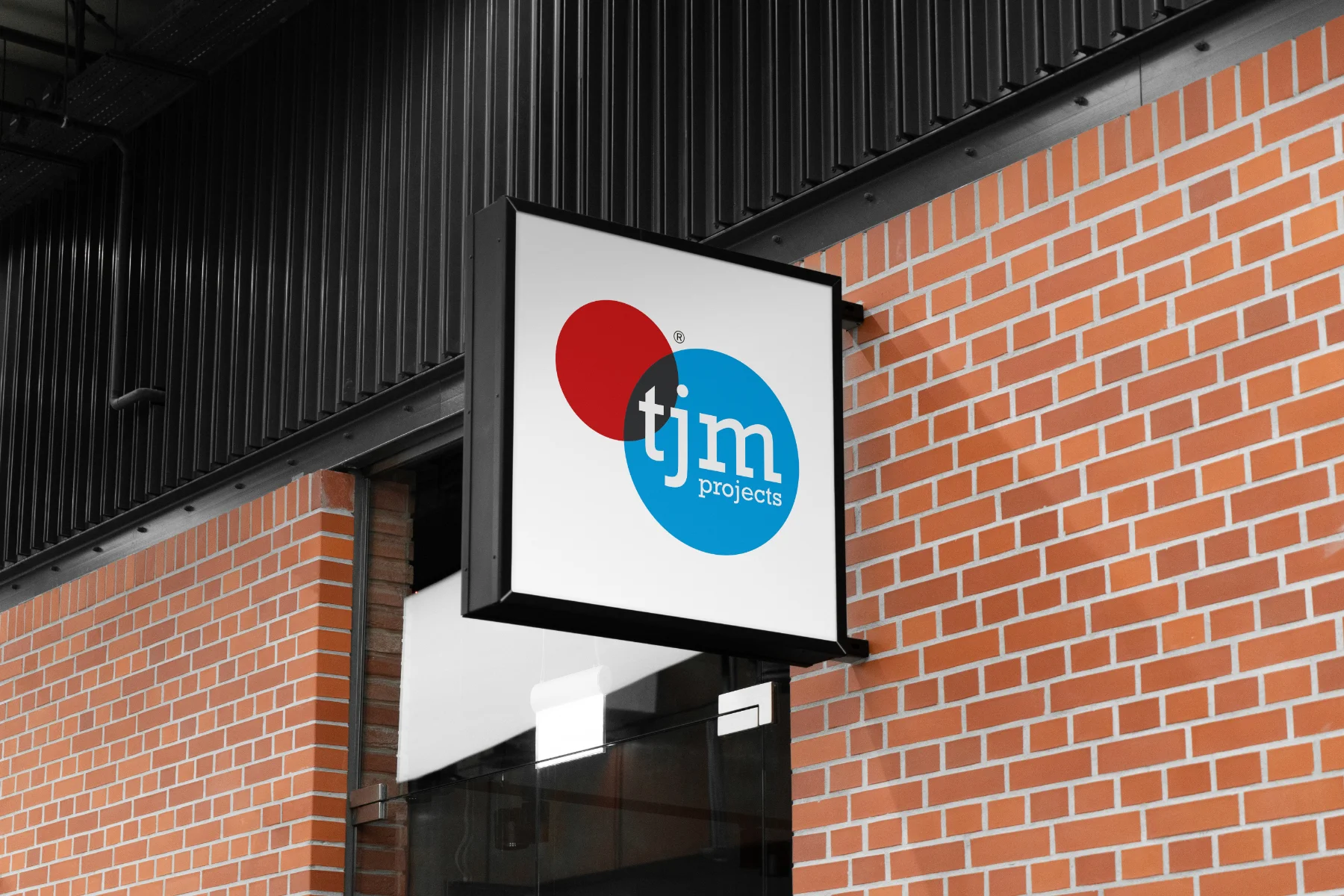 TJM Projects branding logo design signage