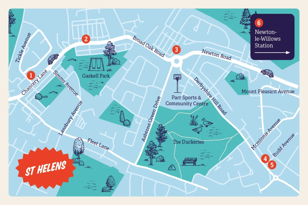 Heart of Glass – St Helens & Knowsley Public Art Maps – Map of St Helens