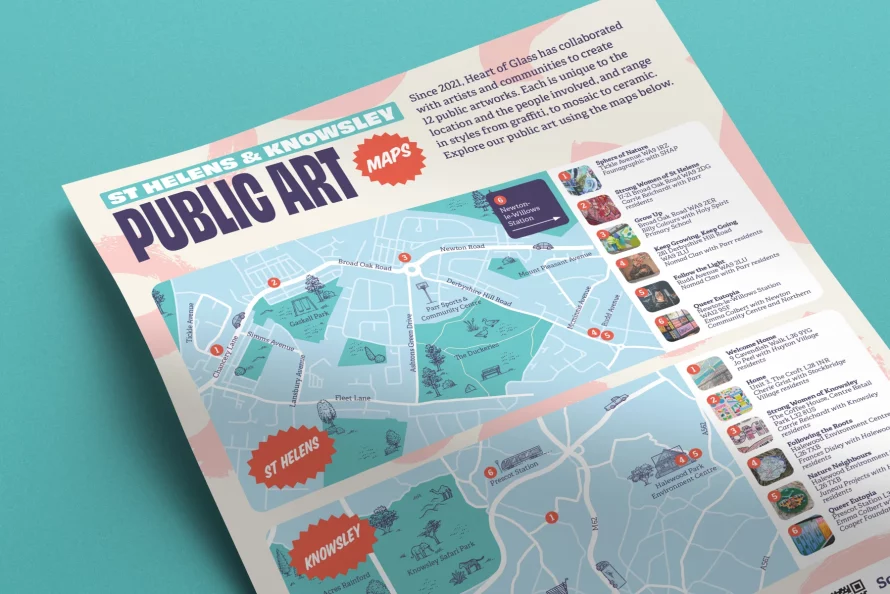 Heart of Glass – St Helens & Knowsley Public Art Maps – Map Poster