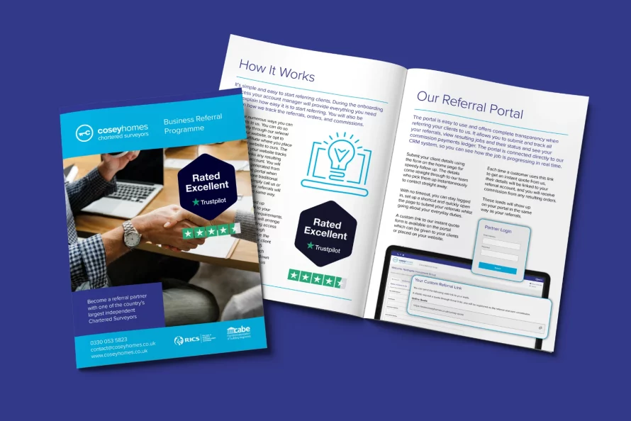 Cosey Homes referral brochure design