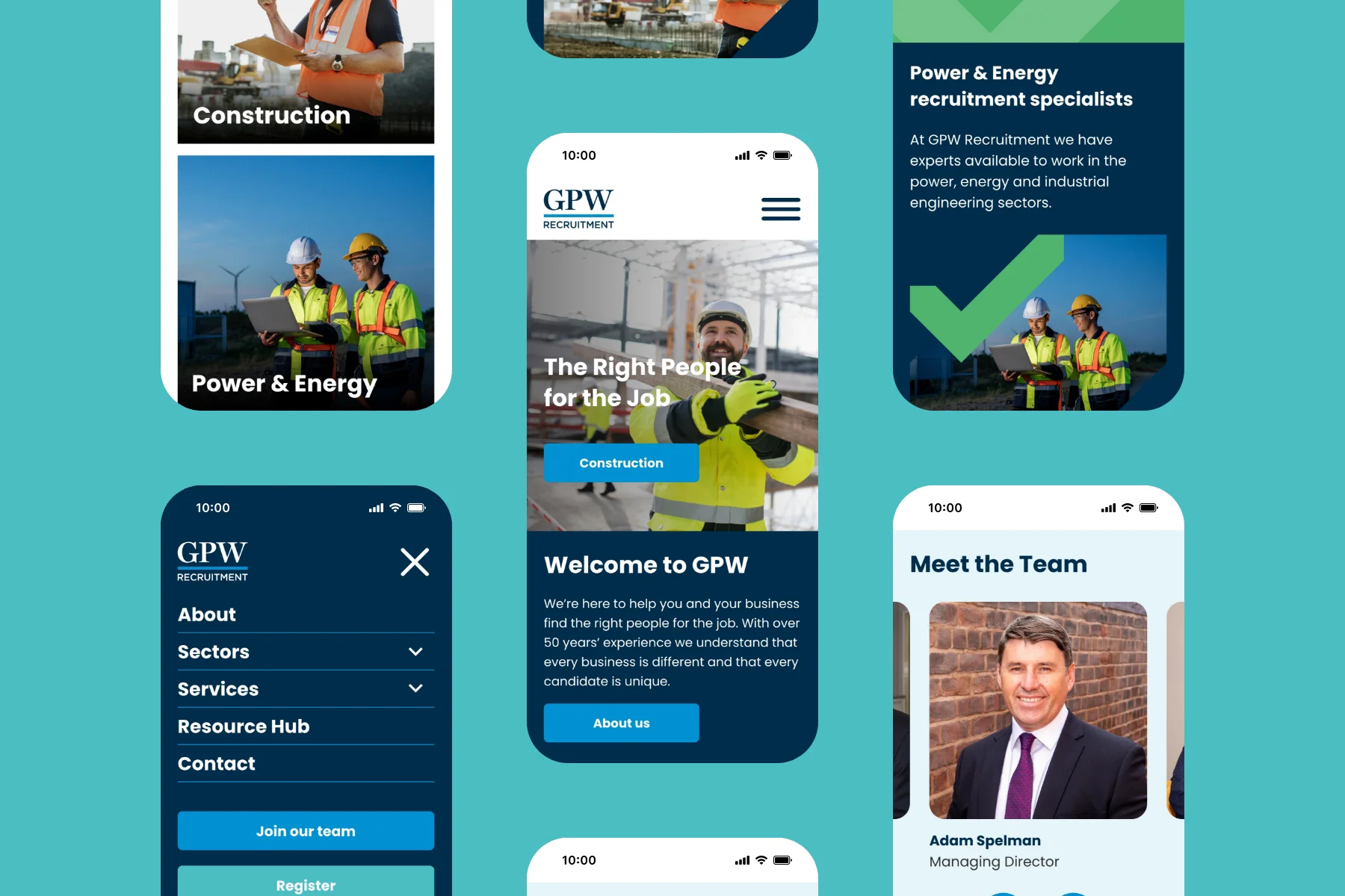 GPW Recruitment website mobile view