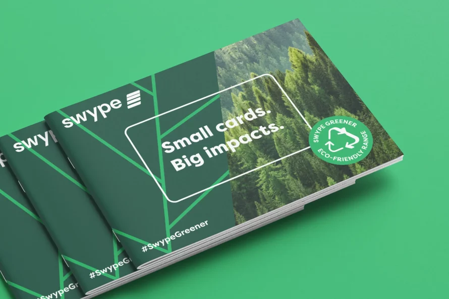 Swype branding eco range brochure cover zoom