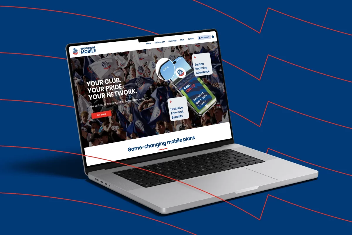 Bolton Wanderers Mobile website design desktop homepage