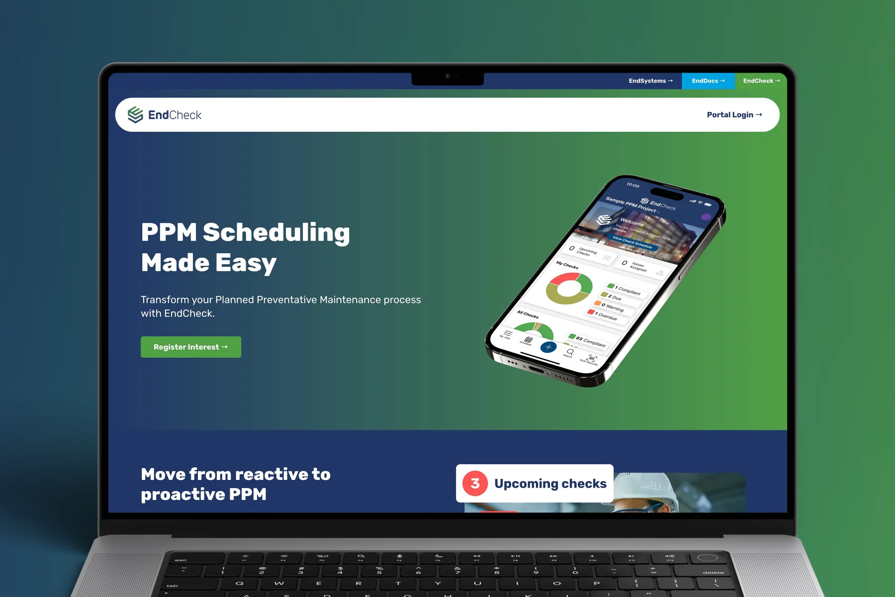 End Check website design desktop laptop