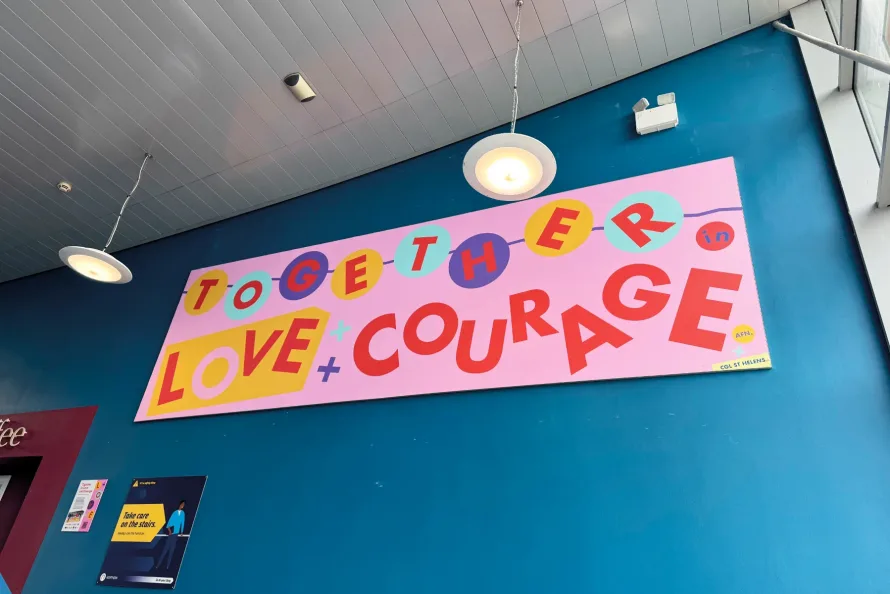 Heart of Glass 2026 Together in Love and Courage wall mural