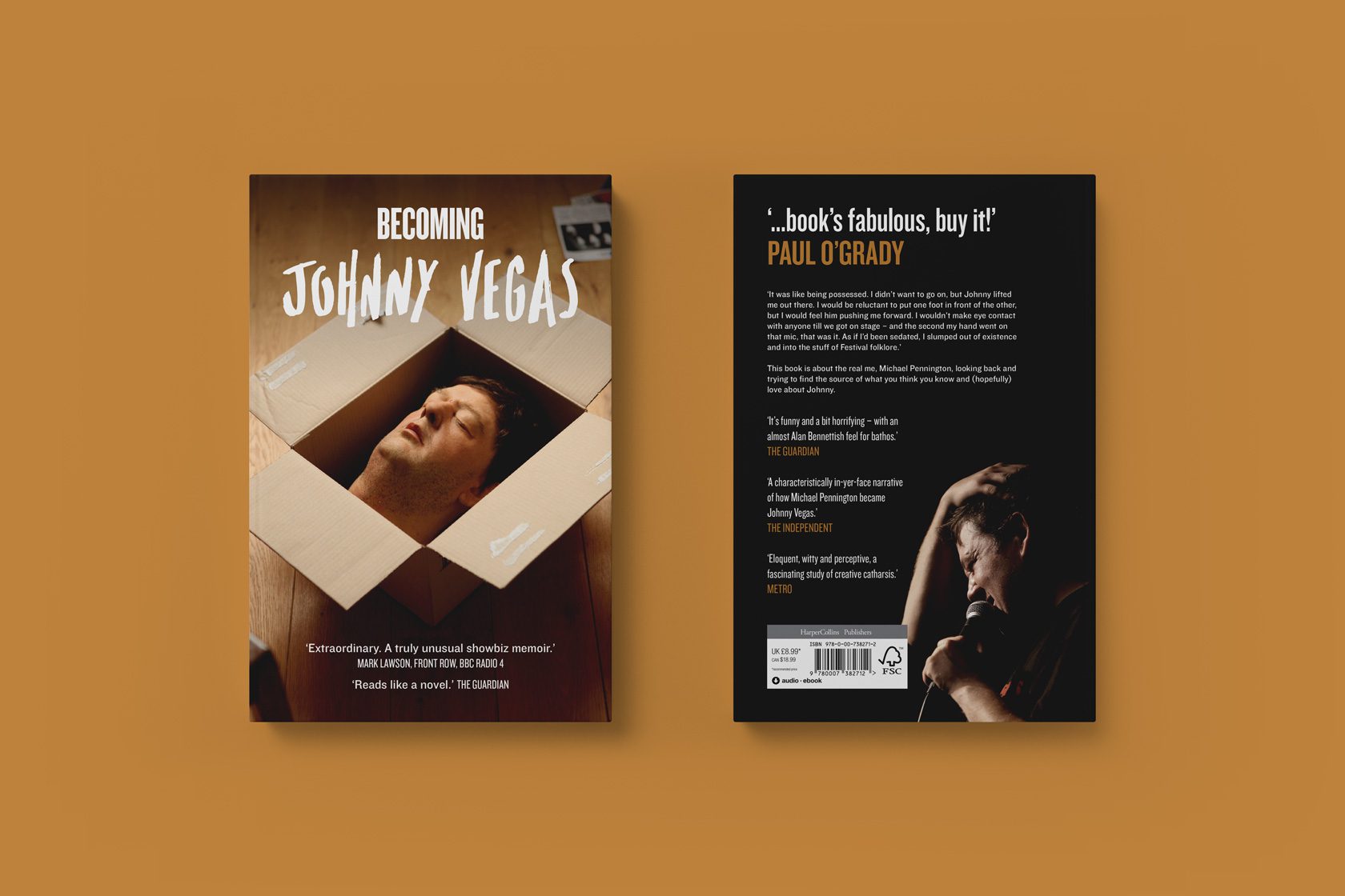 Becoming Johnny Vegas paperback design
