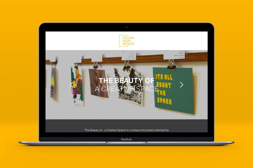 Yellow Door Website Homepage MacBook