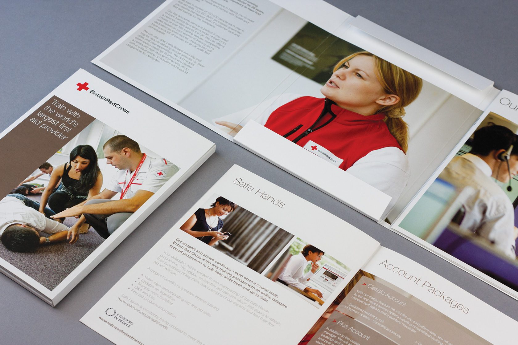 British Red Cross training booklet and folder