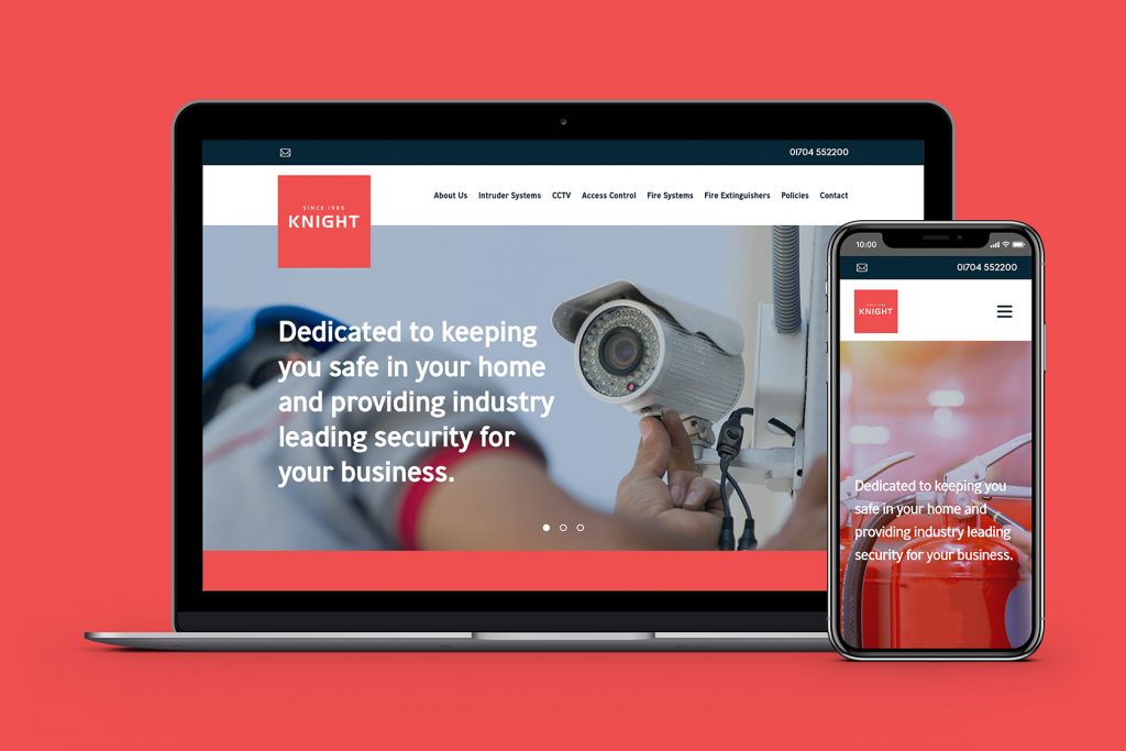 Knight Security Southport Website Design Responsive